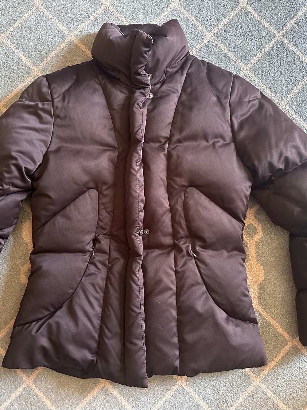 Calvin Klein Women's Espresso Brown Quilted Puffer Jacket